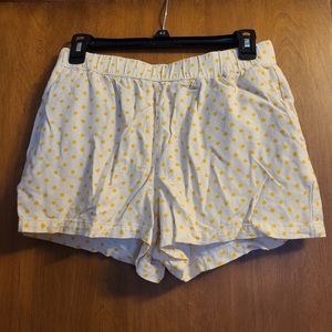 Cream and yellow polka dot shorts
